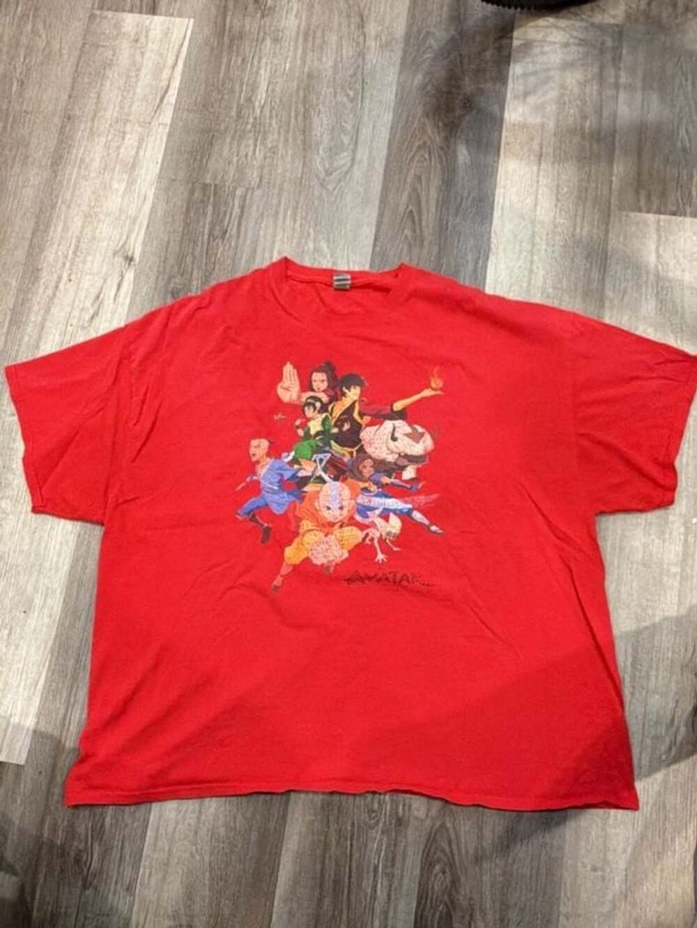 Gildan Avatar The Last Airbender T-Shirt Size 4XL Red Graphic Tee